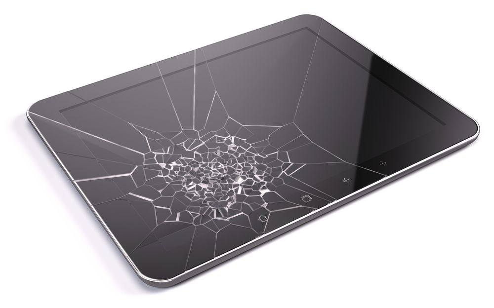Tablet mit gesplittertem Display